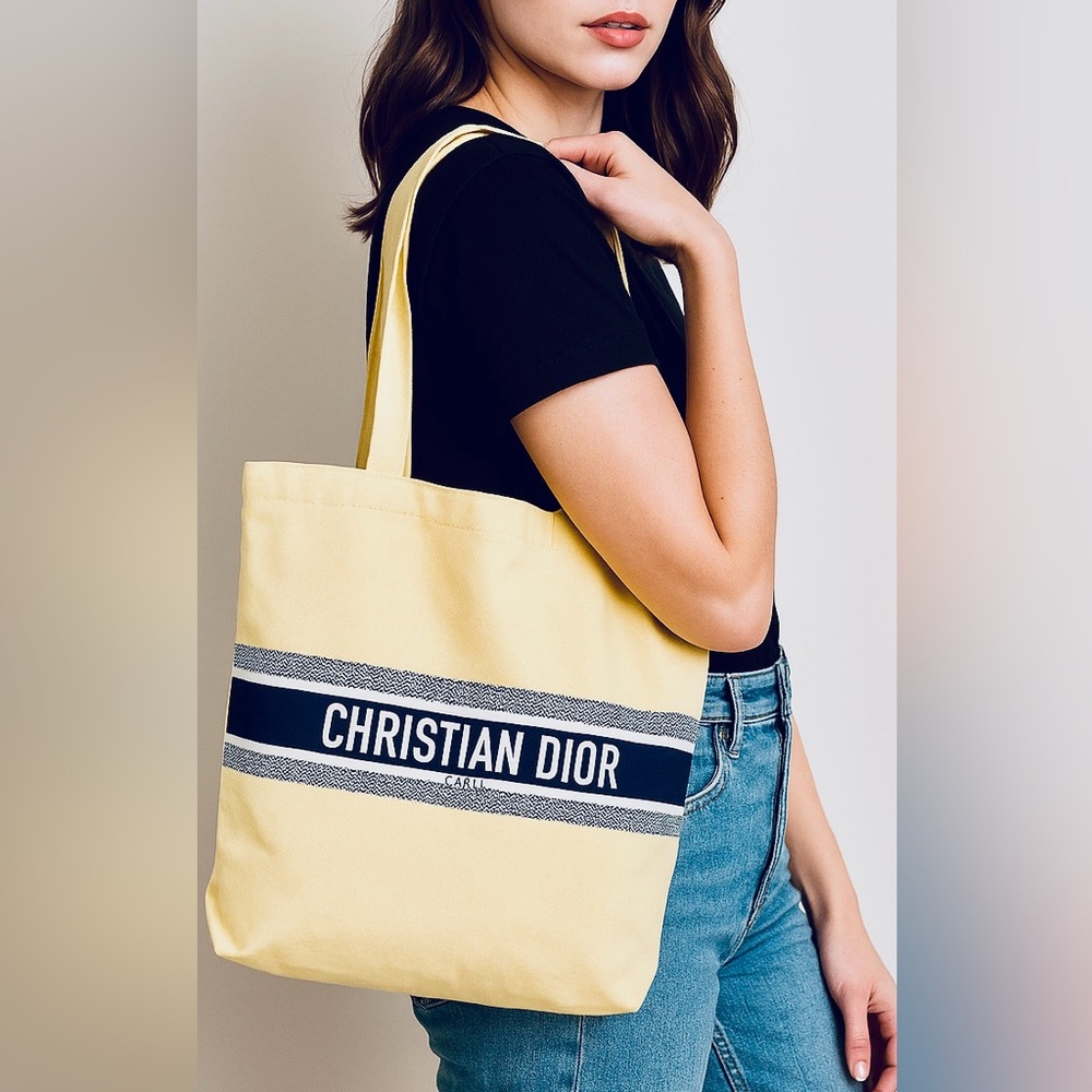 Christian Dior Yellow Canvas Tote Bag – VIP Beauty Gift - Picture 10 of 10